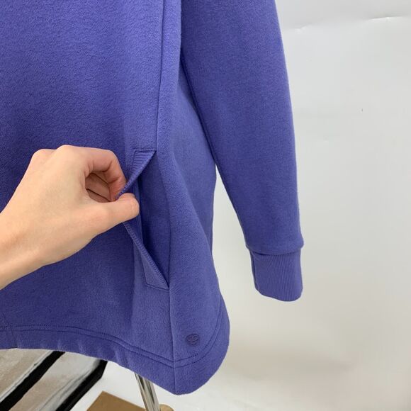 Zella Cape Cardigan Womens M Medium Drape Collar One Button Fleece Lined Cloak - Picture 4 of 11